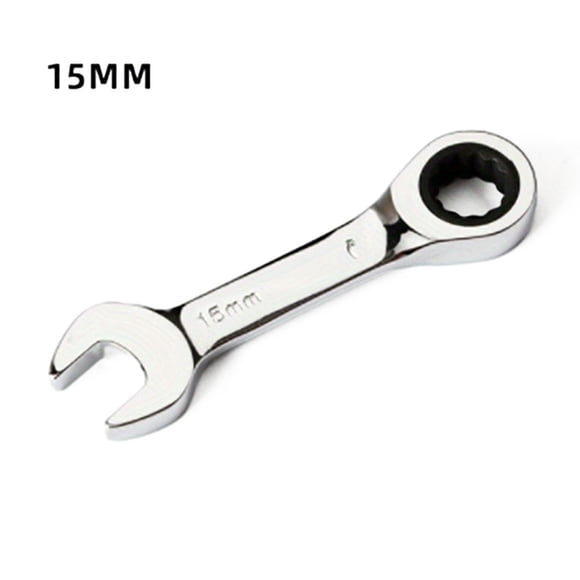 1Pcs 8-19mm 72 Tooth Short Handle Ratchet Socket Wrench Spanner Auto Repair Tool