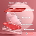 thumbnail image 3 of [5 in 1 for iPhone 11 Pro Case 5.8 inch, with 2 Pack Screen Protector + 2 Pack Camera Lens Protector, Liquid Silicone Slim Shockproof Protective Phone Case [Microfiber Lining] (Red), 3 of 14