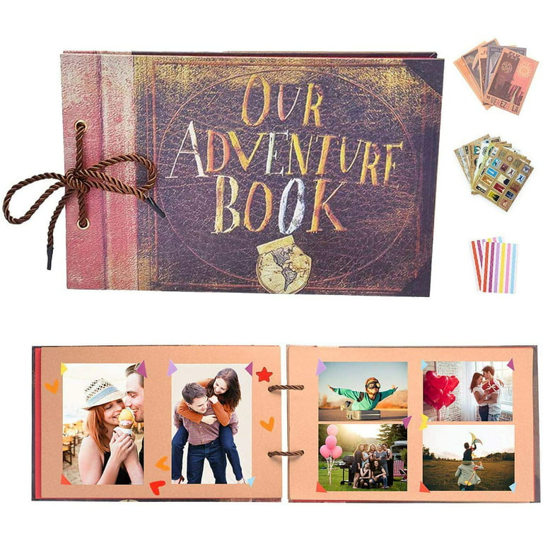 12x12 inch Our Adventure Book Scrapbook Photo Album, Wedding Guestbook, 60  pages - Helia Beer Co