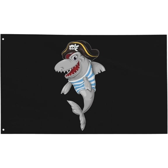 Shark Pirate Falg 3x5 Ft Home Outdoor Indoor Garden Home Decoration Banner