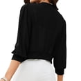thumbnail image 6 of Frostluinai Womens Chiffon Bolero Cardigan 3/4 Sleeve Casual Dressy Cropped Cardigans Lightweight Evening Cardigan Solid Beach Cover Up, 6 of 9