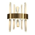thumbnail image 3 of Bethel International LED Wall Sconce Gold Stainless Steel & Crystal, 3 of 3