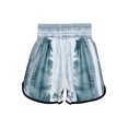 thumbnail image 2 of Hansber Kids Muay Thai Boxing Shorts Elastic Waist Printed Kickboxing Training Shorts Youth Martial Arts Fight Trunks Grey XS-145, 2 of 7