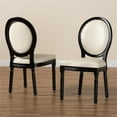 thumbnail image 3 of Pemberly Row Beige and Black Finished Wood 2-Piece Dining Chair Set, 3 of 9