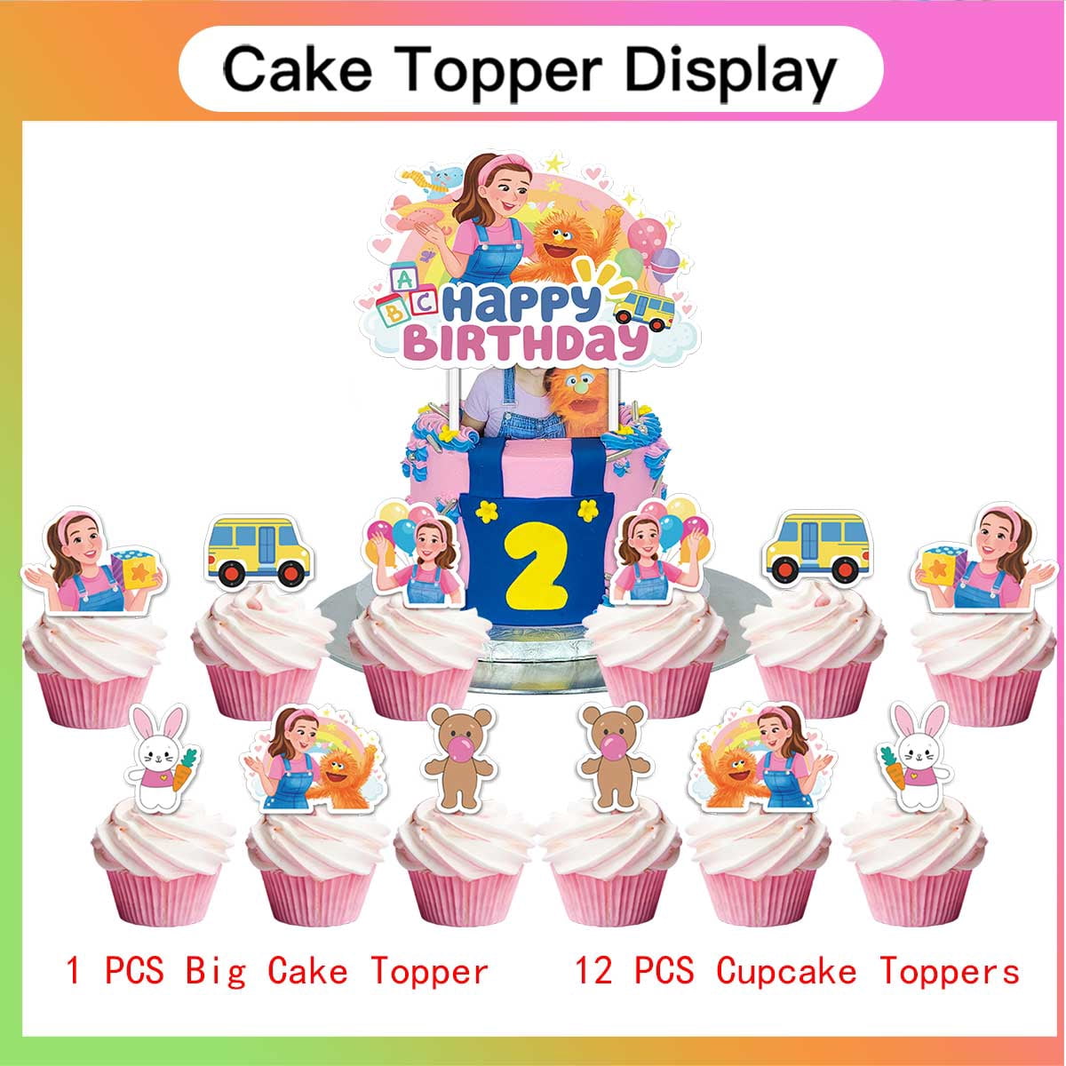 Ms Rachel Party Supplies Table Toppers Honeycomb Centerpieces Cake Toppers Decorations for Birthday