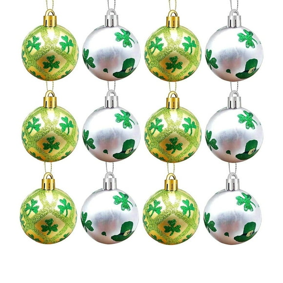 TIELUTT St. Patrick's Day Irish Festival Decorations Gold And Silver Straw Hat Party Decoration Small Pendant Bead Garland 6ft Car Hanging Cat Stained Glass Christmas Candy Decorations Garland Mini Tr