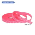 thumbnail image 2 of Uxcell Grosgrain Ribbons with White Dots Ribbon Bow Decoration Crafts Gift Wrapping Wedding Bright Pink 10 Yards 3/8 Inch, 2 of 7