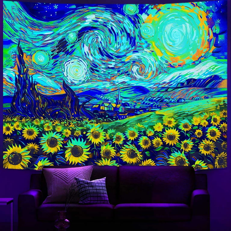 Black light canvas art sales