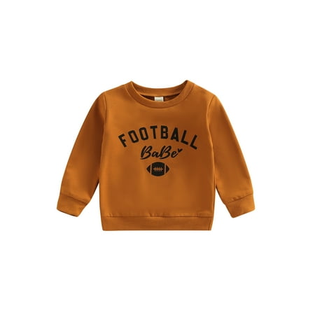 

Bagilaanoe Toddler Baby Girl Boy Oversized Sweatshirt Long Sleeve Letter Rugby Print Pullover 6M 12M 18M 24M 3T 4T Kids Fall Loose Tee Tops