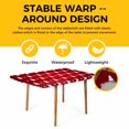 thumbnail image 4 of Christmas Tree Table Cloths for 5 Foot Rectangle Tables, Red Winter Xmas Snowflake Farmhouse Patio Waterproof Elastic Fitted Tablecloths, Washable Rectangular Table Cover for Camping, 4 of 8