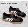 thumbnail image 4 of LUCKY STEP Retro Fashion Hook and Loop Sneakers Classic Slip on Casual Shoes,Black&White,Womens, 4 of 10