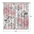 thumbnail image 5 of Waterproof Beautiful Colorful Floral Shower Curtain 72x72 Inch Boho Style Polyester Unique Shower Curtain for Bathroom Hotel Home Decor with 12 Plastic Hooks, 5 of 5