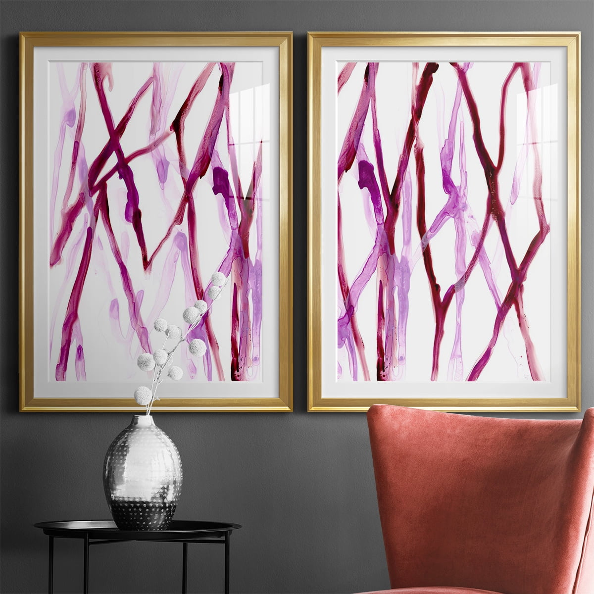 Wexford Home Runnel XV Premium Framed Print, 18.5" x 24.5" - Ready to Hang, Gold (Set of 2)