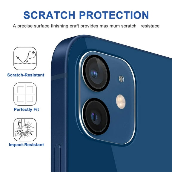Xpression Camera Lens Protector for Apple iPhone, Clear Transparent