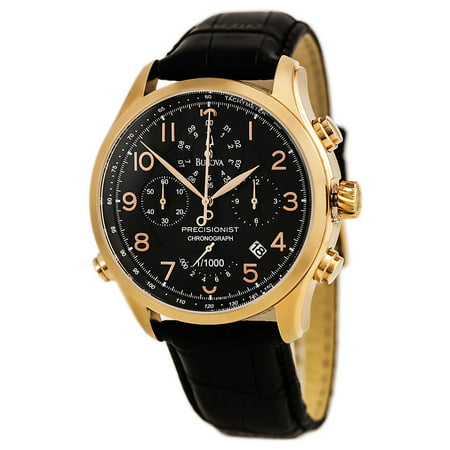 Bulova-97B122-Mens-Precisionist-Black-Dial-Leather-Strap-Rose-Gold-Steel-Chronograph-Watch