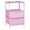 Pink-Set of 1, variant on Ktaxon Nightstand with Charging Station End Table with 2 Fabric Drawers Bedside Table Furniture for Bedroom, Living Room,Fluted Pink Wave Design