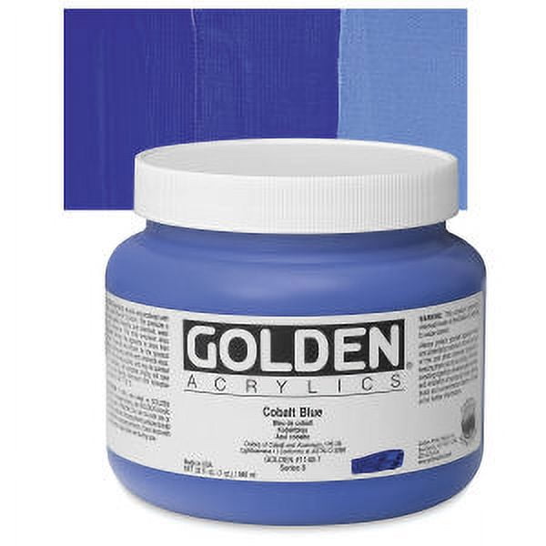Golden Heavy Body Artist Acrylics - Cobalt Blue Hue, 32 oz Jar