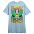 thumbnail image 4 of Hippie Sabotage Alien Head Smiling Sunflower Crew Neck Short Sleeve Blue Women's Night Shirt - Medium, 4 of 5