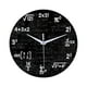 thumbnail image 2 of Reloj de pared decorativo de arte, funciona con , relojes silenciosos de , reloj colgante pulgada Shcool, dormitorio d , s matemáticas BLESIY Reloj de pared de matemáticas, 2 of 8