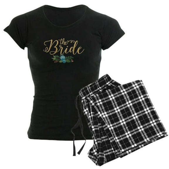 CafePress - The Bride Modern Text Design - Women's Dark Pajamas