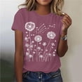 thumbnail image 2 of Bgstyu Summer Graphic shirts for Women Cute Boho Flowers Tshirt Casual Short Sleeve Crew Neck Tee Tops, 2 of 7