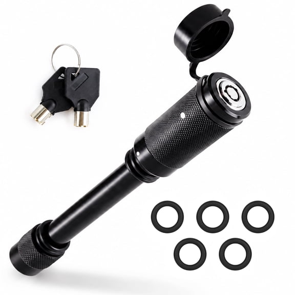 cyrico Hitch Pin Lock 5/8 Inch, Trailer Hitch Receiver Lock for 2", 2-1/2" & 3" Receivers, Fits Class III IV V, Anti-Theft Tow Hitch Lock with Anti-Rattle O-Rings for Trailer Truck Car Boat