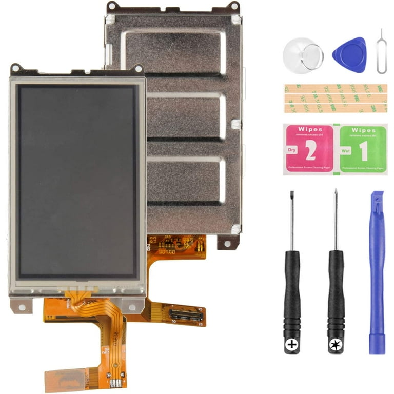 LCD Display Touch Screen Replacement with Frame for Garmin Alpha