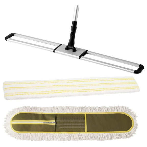 Dust Mop 36 inch for Hardwood Floor Cleaning Heavy Duty Industrial Dry Mop for Hotel, Office, Garage, Household Dust Sweeping Green