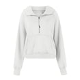 thumbnail image 3 of BDPORKAS Womens Oversized Half Zip Pullover Sweatshirts for Women Fleece Long Sleeve Cropped Hoodie Y2k Fall Fashion Clothes, 3 of 7