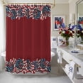 thumbnail image 4 of 4th of July Shower Curtain, 36" x 72", USA Flag Rose Flowers Independence Day Waterproof Bathroom Curtain Washable Shower Curtain Set with 12 Hooks, 4 of 9