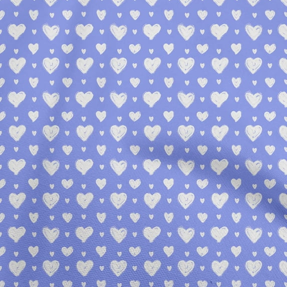 oneOone Cotton Poplin Medium Purple Fabric Valentine Heart Sewing Craft Projects Fabric Prints By Yard 42 Inch Wide