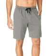 thumbnail image 3 of Hanes Men's Jersey Drawstring Sleep Shorts with Logo Waistband 2-Pack Active Grey Heather/Black 3XL, 3 of 13