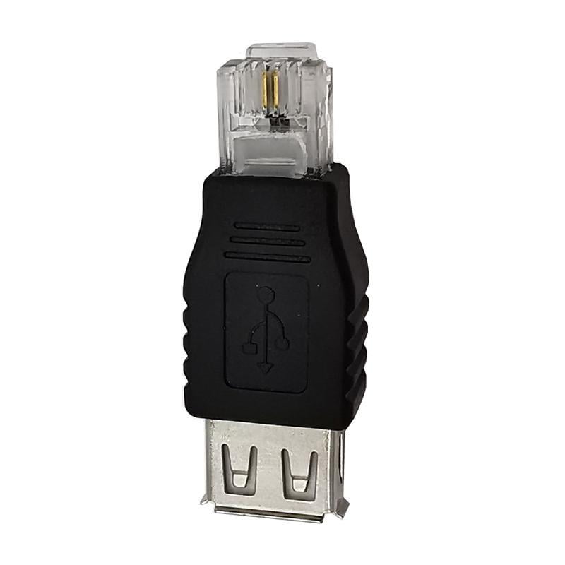 TONKBEEY RJ11 6P2C to USB Female Plug Network Adapter 4 Pin