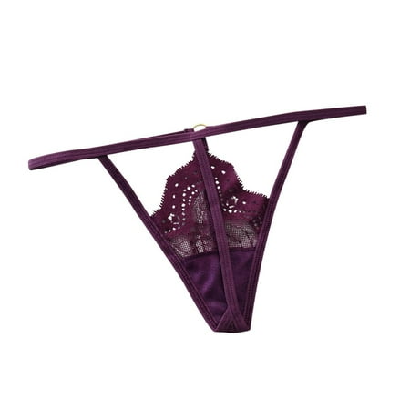 

Lady Solid Panty Purple Knickers Thongs 1-Pack