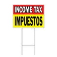 thumbnail image 1 of Income Tax Impuestos (18" x 24") Yard Sign, Includes Metal Step Stake, 1 of 6
