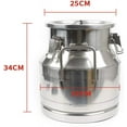 thumbnail image 2 of Fetcoi, Milk Can 20 Liter 5.25 Gallon Heavy Duty Stainless Steel Milk Can Wine Pail Bucket Tote Jug with Sealed Lid, 2 of 9