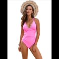 thumbnail image 2 of Women'S One Piece Swimsuit Deep V Neck Tummy Control Bathing Suit Double Straps Crisscross Swimwear Glitter XL, 2 of 7