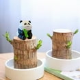 thumbnail image 5 of Handcrafted Resin Panda Sculpture - Artistic Desktop Decor Piece for Home Office with Natural Wood Accent and Decorative Appeal, 5 of 6