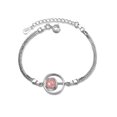 thumbnail image 1 of Pulseras De Plata 925 Xtellar Con Cristal Rosa Rotonda Elegante, 1 of 4