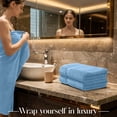 thumbnail image 5 of RIVERSIDE 6 Piece Towel Set Soft Quick Drying Cotton Bath Towel for Gym Spa and Bathroom - Electric Blue, 5 of 7