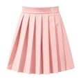 thumbnail image 3 of Fozruso Girls School Uniform Pleated Skirt, with Cute Embroidered Classic Pull-on A Line Mini Skirt(Pink), 3 of 7
