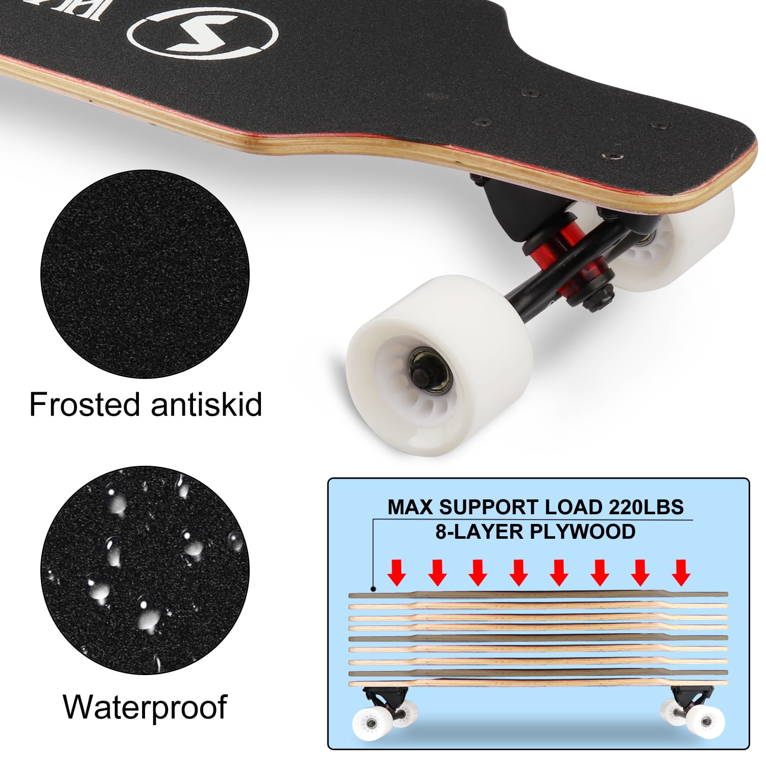 31 Inch Small Longboard Skateboard Complete Carving Cruiser Skateboards