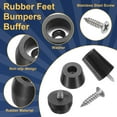 thumbnail image 3 of Uxcell 8pcs Rubber Feet Bumpers Buffer with Screws Black 2"H x 2"D, 3 of 6