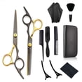 thumbnail image 1 of Hair Cutting Scissors Kit , 11Pcs Professional Hair Scissors Set , Home Salon and Barber Use, 1 of 5