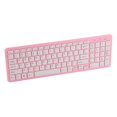 thumbnail image 4 of Combo de ratón y teclado inalámbrico de 96 teclas, transmisión de 10 metros, combo de teclado y ratón resistente a la decoloración con alfombrilla antideslizante, color rosa, 4 of 5