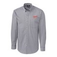 thumbnail image 2 of Men's Cutter & Buck Charcoal Dayton Flyers Easy Care Stretch Gingham Big & Tall Long Sleeve Button-Down Dress Shirt, 2 of 3