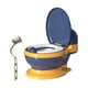 thumbnail image 4 of Asiento de inodoro para bebés con orinal de transición y sensación real Anillo Asiento PVC Azul, 4 of 9