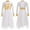 A White, variant on Aislor Girls Metallic Gold Color Block Liturgical Praise Dance Worship Dress Loose Fit Full Length Church Dancewear Size 6-116 Black 8