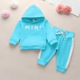 thumbnail image 5 of Kids Tracksuit Set 2-Piece, Light Blue Cotton Hoodie and Joggers for Kids to Big Kid, Unisex Boys Girls Casual Outfit,Size 12 T, 5 of 9