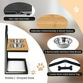 thumbnail image 6 of Gymax Elevated Dog Bowls Feeder Adjustable Raised Bowls Stand with 5 Heights Natural, 6 of 10